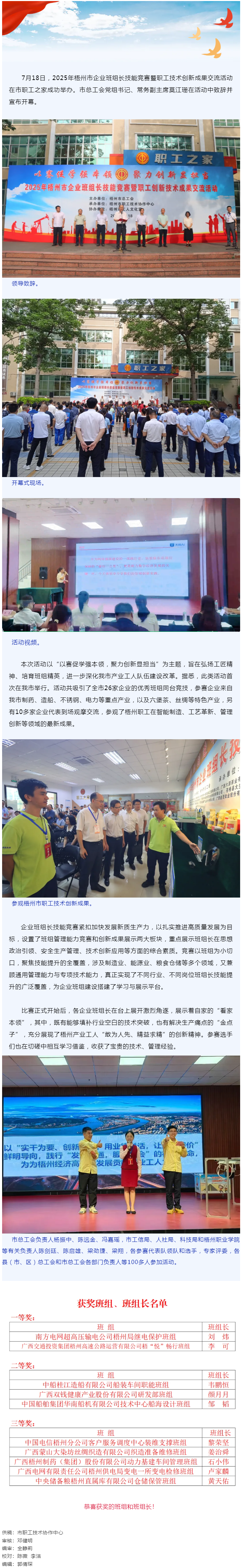班組比拼“金點(diǎn)子” 職工創(chuàng)新結(jié)碩果丨2025年梧州市企業(yè)班組長(zhǎng)技能競(jìng)賽暨職工技術(shù)創(chuàng)新成果交流活動(dòng)成功.png