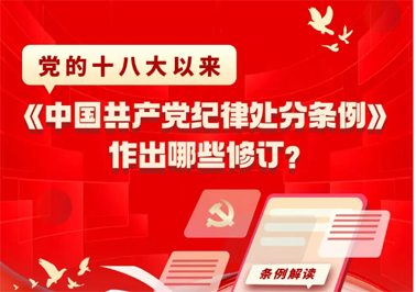 黨的十八大以來，《中國(guó)共產(chǎn)黨紀(jì)律處分條例》作出哪些修訂？