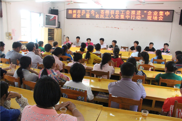 梧州市總工會、蒼梧縣總工會推進(jìn)“企業(yè)集中建會”暨“農(nóng)民工入會集中行動現(xiàn)場會.jpg